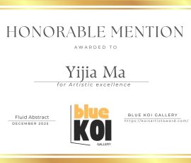2025 True Blue and Fluid Abstract Certificates 71 | Blue Koi Gallery