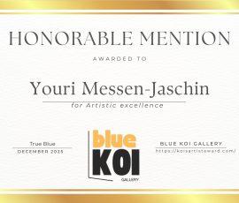 2025 True Blue and Fluid Abstract Certificates 75 | Blue Koi Gallery
