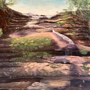 Quinones - Katoomba falls - Oil on Canvas- No Website