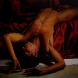Winner - Etienne Marquis- Red Satin - Oil on Linen