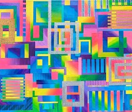 Spectral Maze - Acrylic paint on canvas - @madeby_lauranicole Laura Nicole Williams - Spectral Maze - Acrylic paint on canvas - @madeby_lauranicole