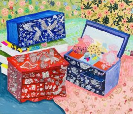 Treasure Box of Memories - Mixed Media (Korean Silk Collage on Canvas) - https://www.instagram.com/sihyung_official?igsh=N3F4MW5hNmZ1b285 Lee Si-hyung - Treasure Box of Memories - Mixed Media (Korean Silk Collage on Canvas)- https://www.instagram.com/sihyung_official?igsh=N3F4MW5hNmZ1b285