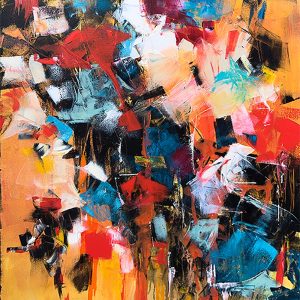 annette jaret - Fractured - acrylic paint on canvas Winner - annette jaret- Fractured - acrylic paint on canvas