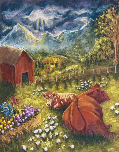 Alaina Sibley_AlpineBovine_ChalkPastel