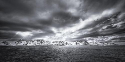 Debbie McCullissTitle: South Georgia Island CoastlineMedium: AcrylicDimensions: 46" x 23"Price: $950