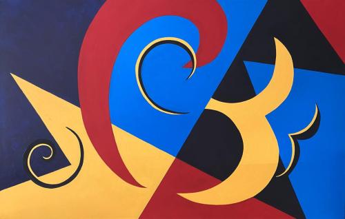 Fania Greenwood - Vol D' Oiseau Medium- Acrylics on canvas Size- 30 x 40 Price- 2500.00