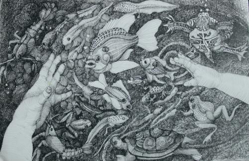 LAldrich_PlayinginCreek_marker