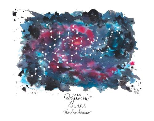 MollyChidsey -Oxytocin Constellation - Watercolor  Ink