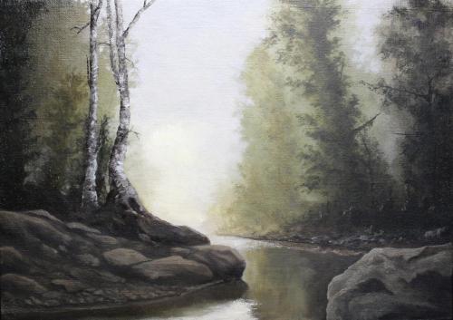 Stephen Kowalski -Hazy Rocky River